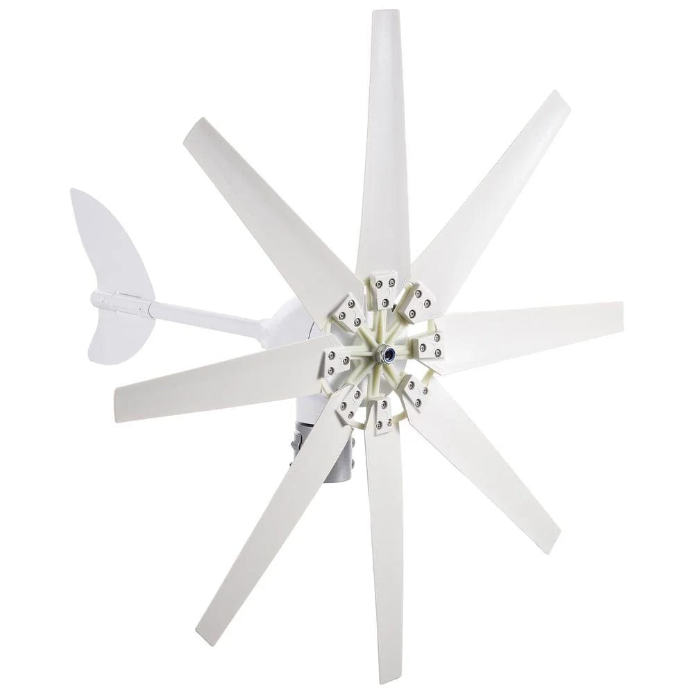 Vertical Axis Wind Turbine Wind Generators 12000W Silent Wind Turbine Generator Kit Small Wind Turbines IP66 Waterproof Efficient Energy for Home Modern