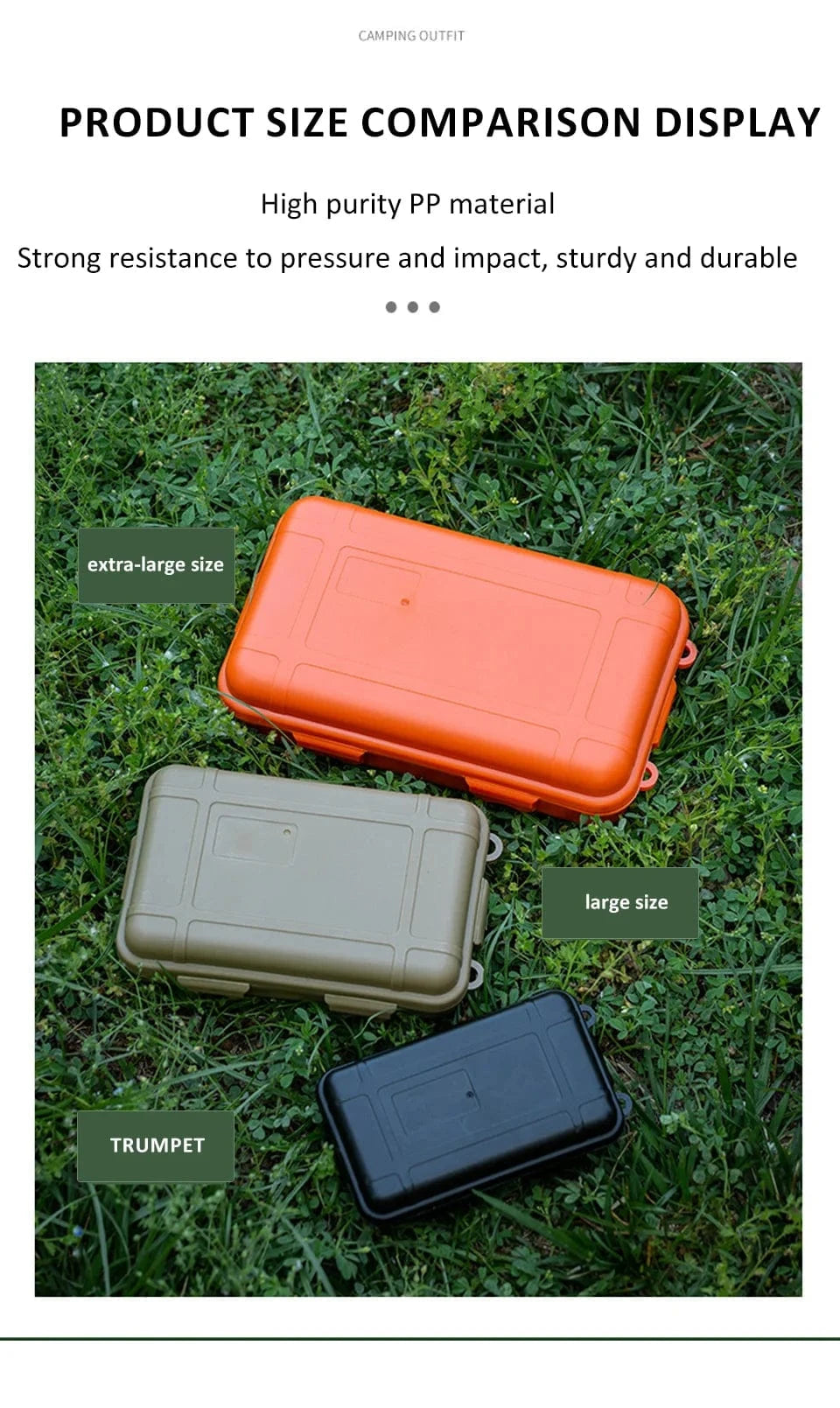 EDC Tool Box Outdoor Camping Survival Kit Shockproof Waterproof Case Sealed Box Outdoor Survival Storage Box Fishing Tackle Bag