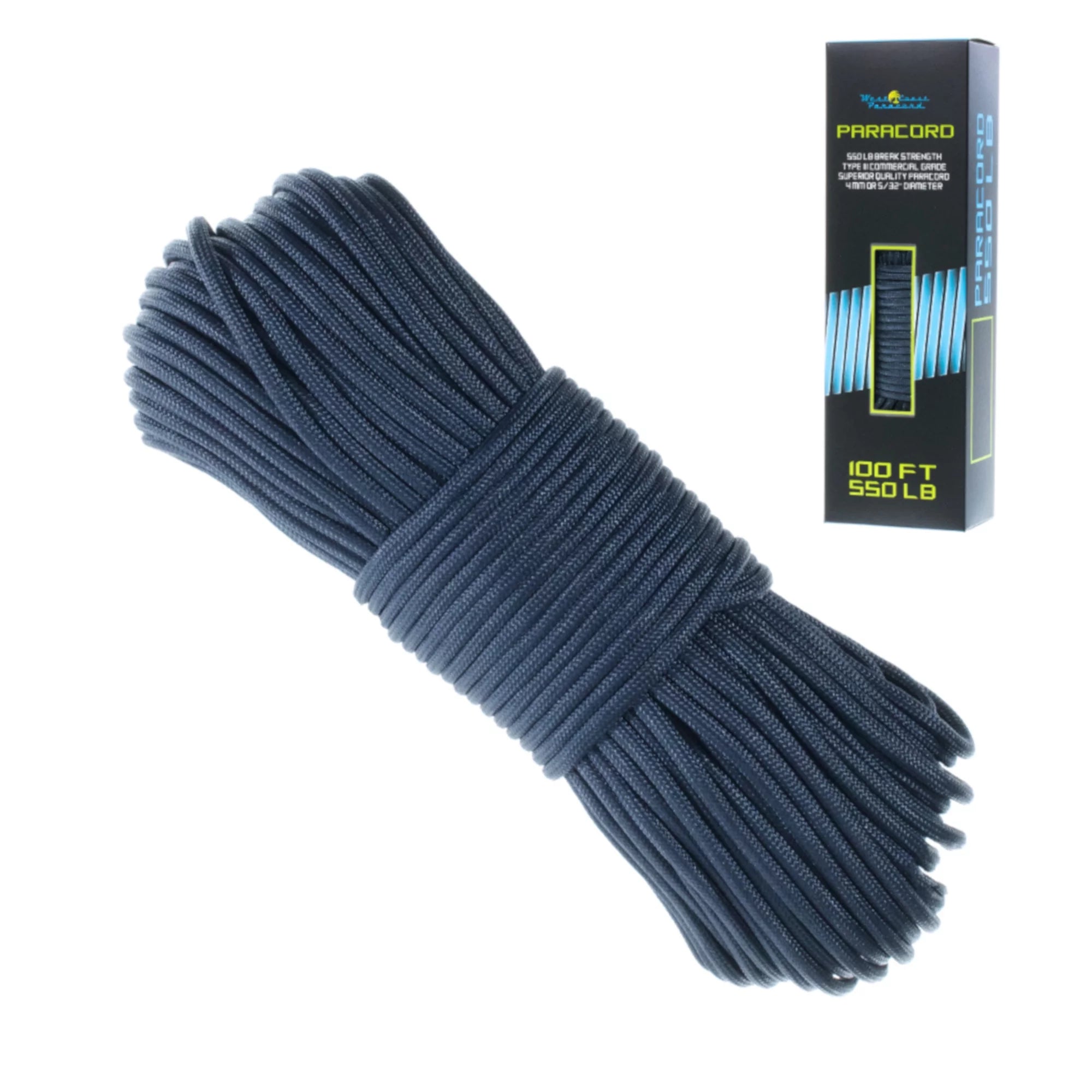 550 Paracord - Type III Parachute Cord - 100 Foot Hanks - Multiple Colors - Perfect for Crafting, Bracelets, Survival & Camping