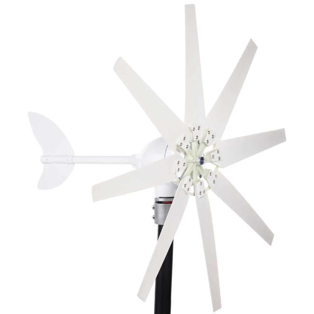 Vertical Axis Wind Turbine Wind Generators 12000W Silent Wind Turbine Generator Kit Small Wind Turbines IP66 Waterproof Efficient Energy for Home Modern