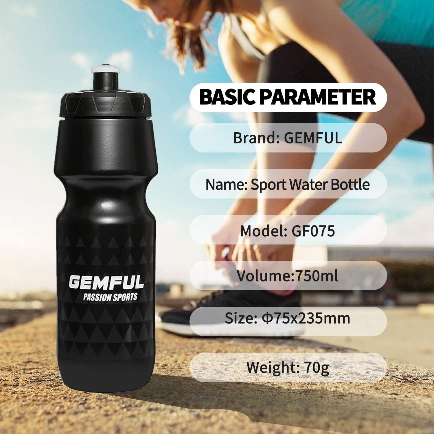 Bike Water Bottle BPA Free 750 Ml 2 Pack