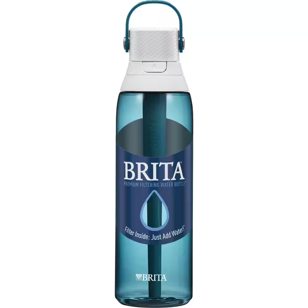 Premium 26 Oz. Filtering Water Bottle with BPA Free in Sea Glass Blue