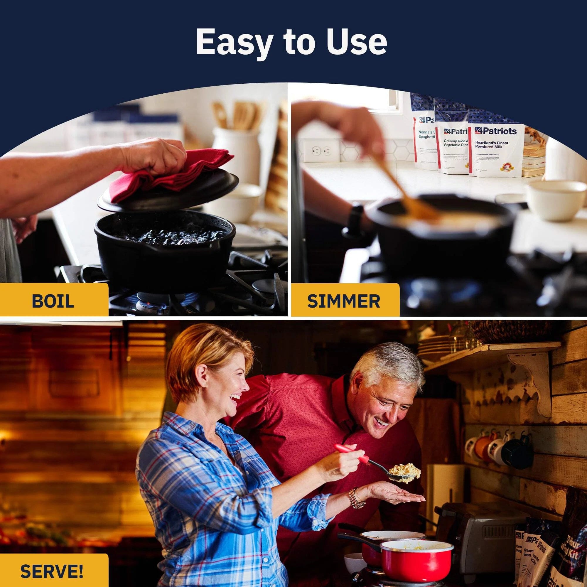 4Patriots: 3-Month Survival Food Kit - Emergency Food Supply - Freeze Dried Food - Designed to Last 25 Years - 688 Servings - 135,840 Total Calories - Disaster-Resistant Packaging