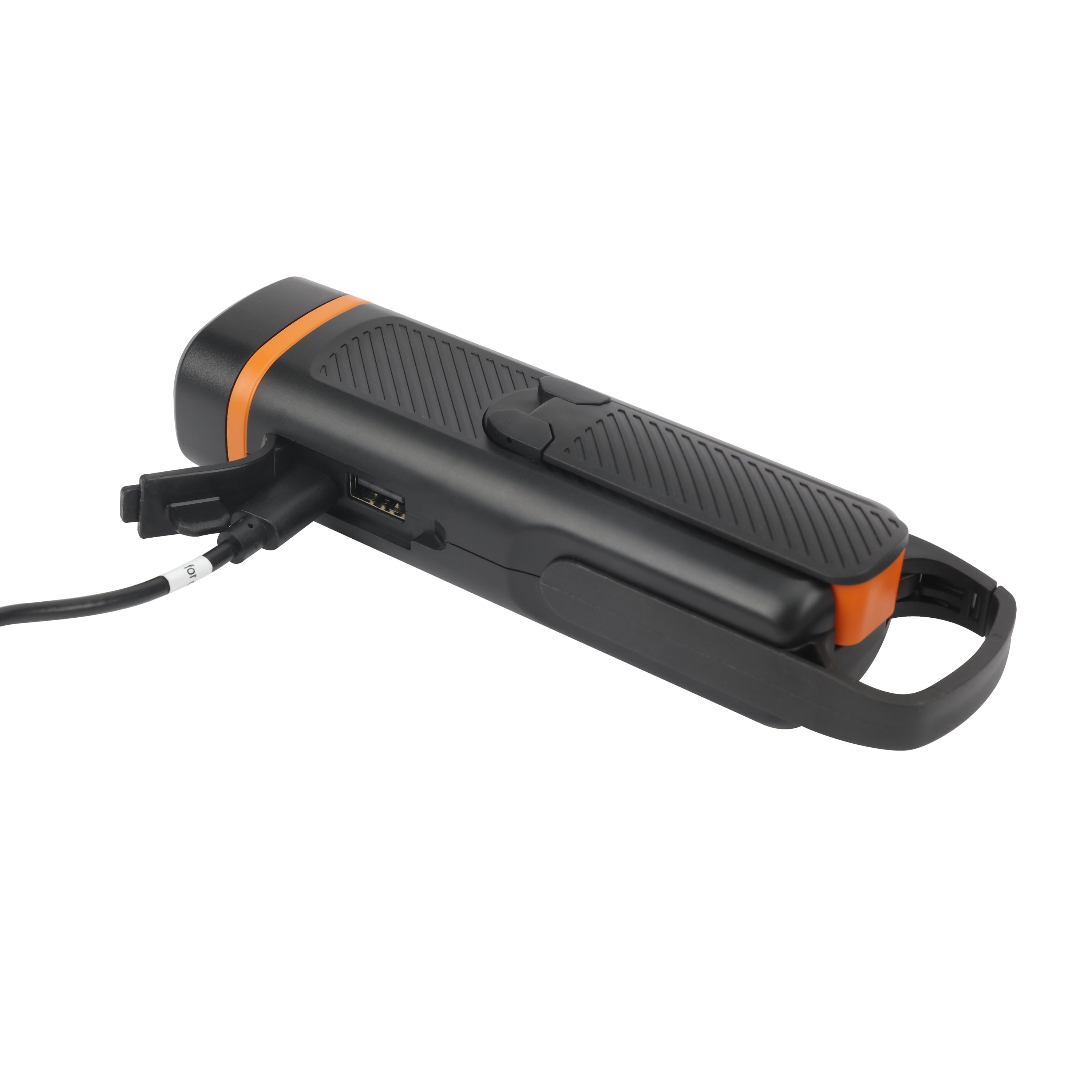 300 Lumen Emergency Flashlight, Dual Rechargeable, Hand Crank LED Light, Carabiner Clip