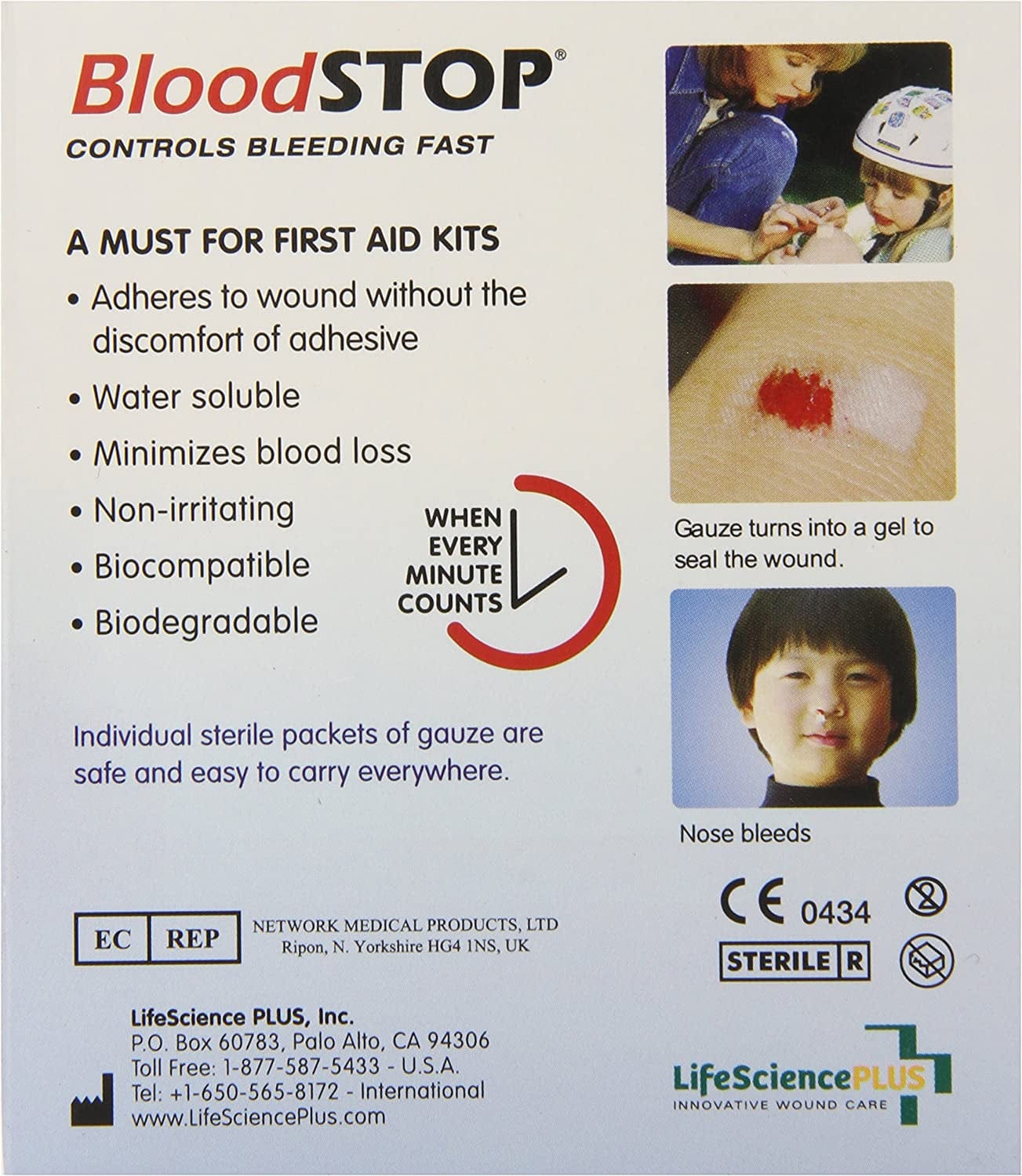 Bloodstop Hemostatic Dressing Controls Bleeding Fast10 Count