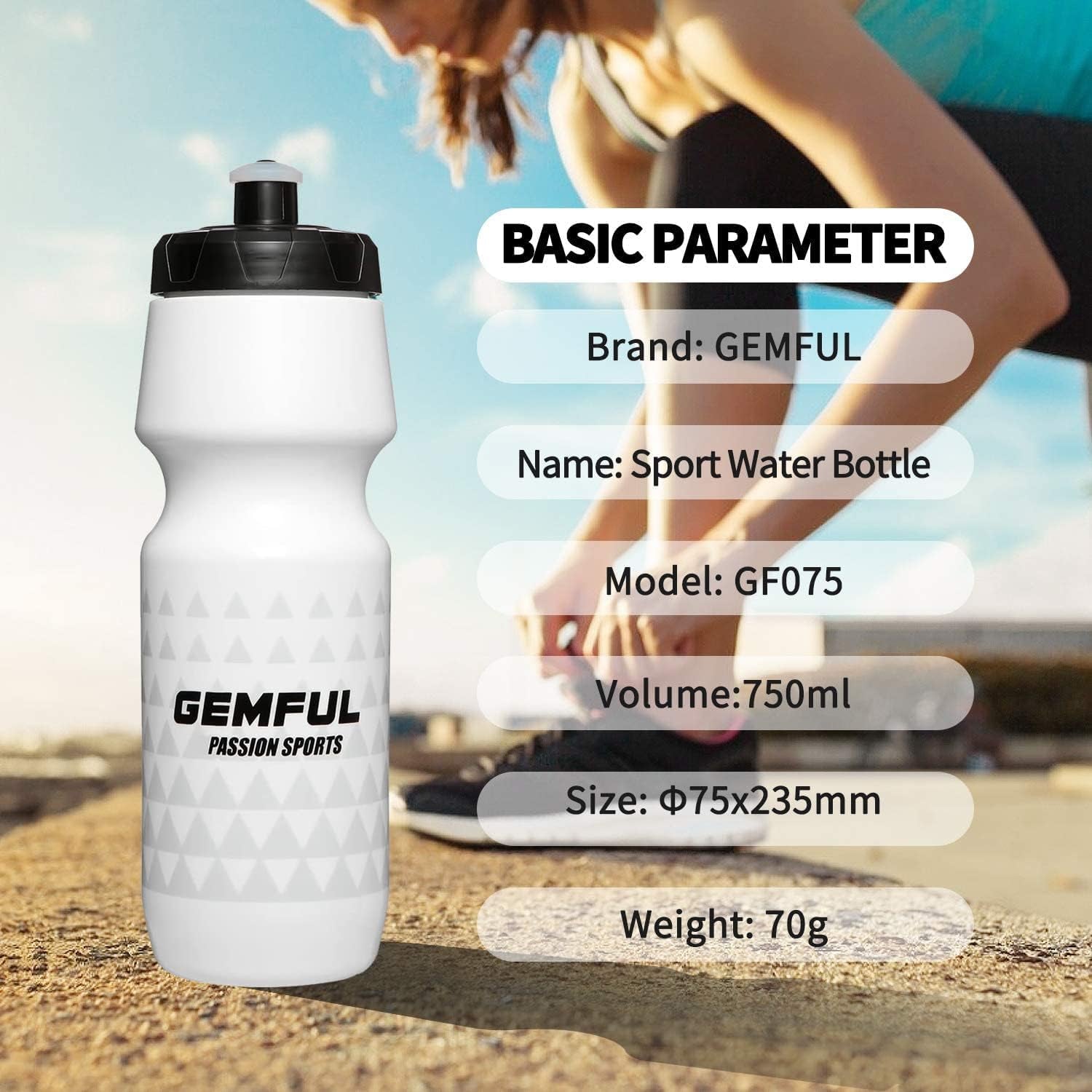 Water Bottle Biking BPA Free 24 Ounce 2 Pack