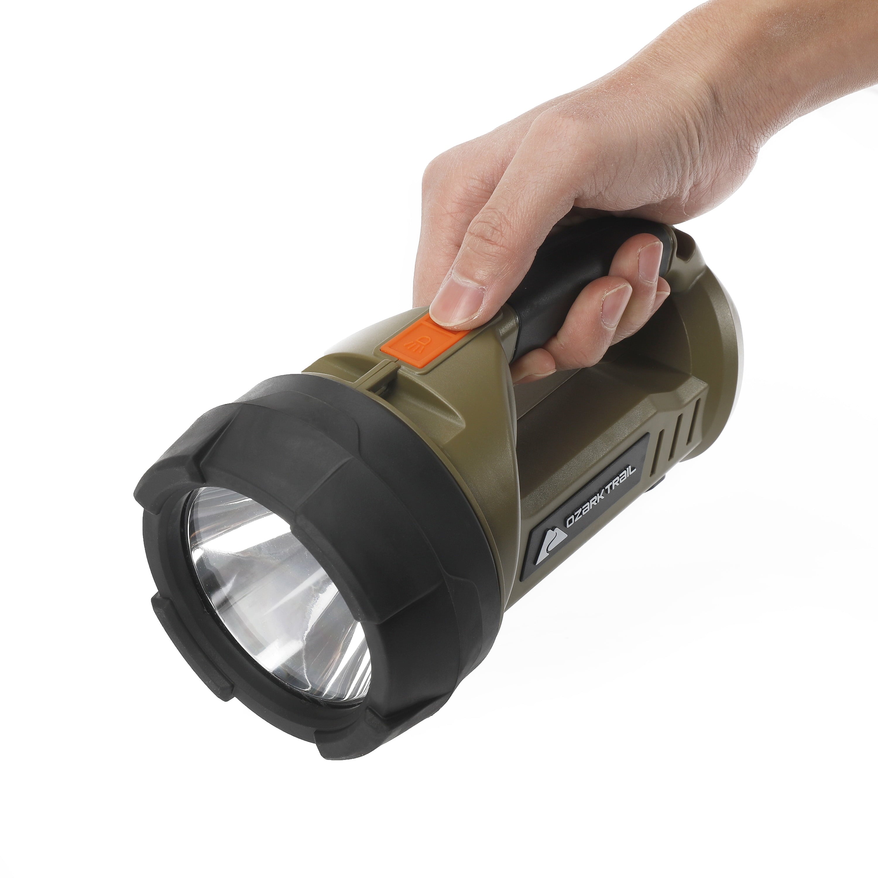 LED 2000 Lumen Dual Source Rechargeable Flashlight, with 5000 Mah Power Bank, Olive