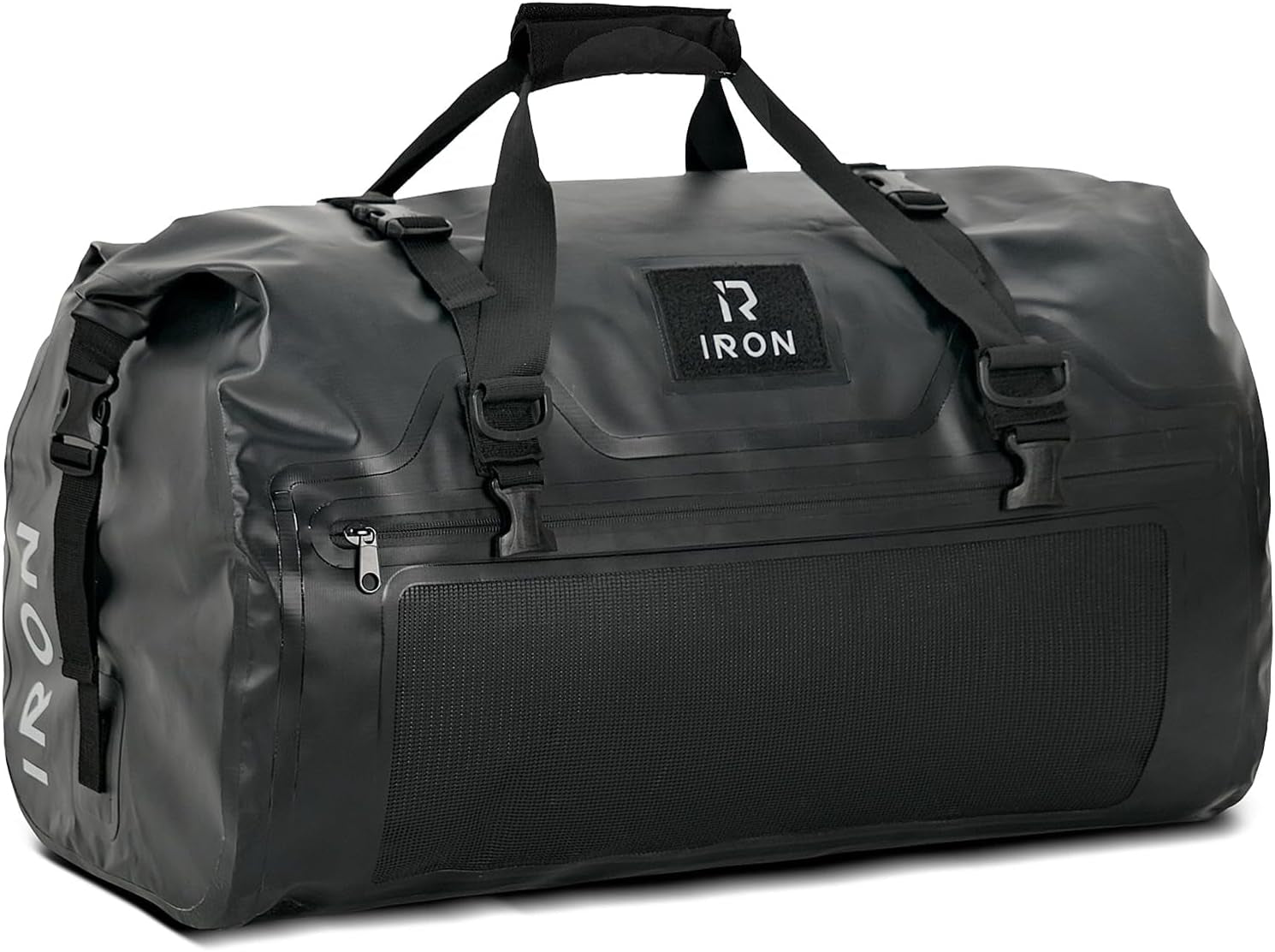 Motorcycle Dry Bag - Waterproof Duffle & Luggage Tail Bag Saddle Bags with Roll Top Closure, Shoulder Straps, Inner Pocket and Mesh Pocket (Black, 30L)