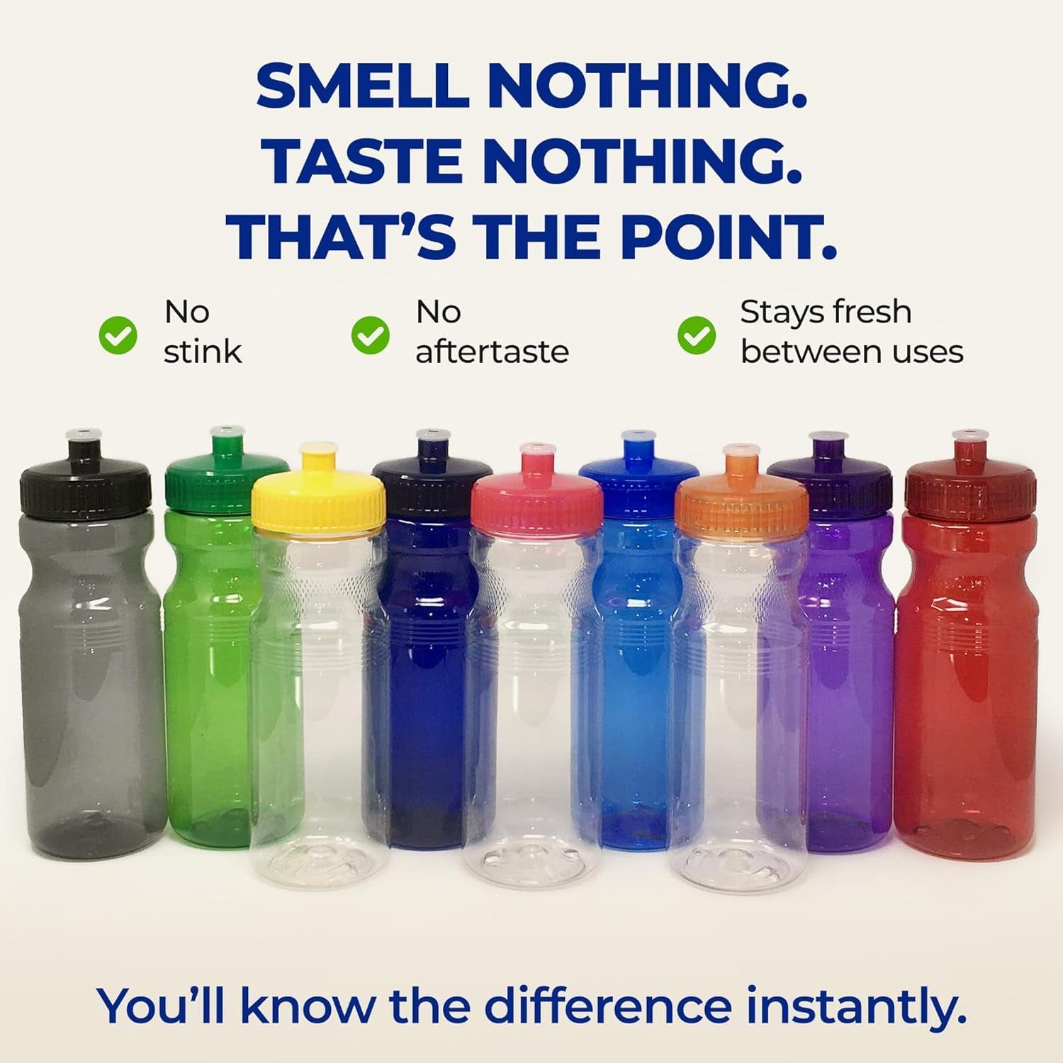 Bpa-Free 24 Ounce Water Bottles, Bulk 30 Pack, Made in USA