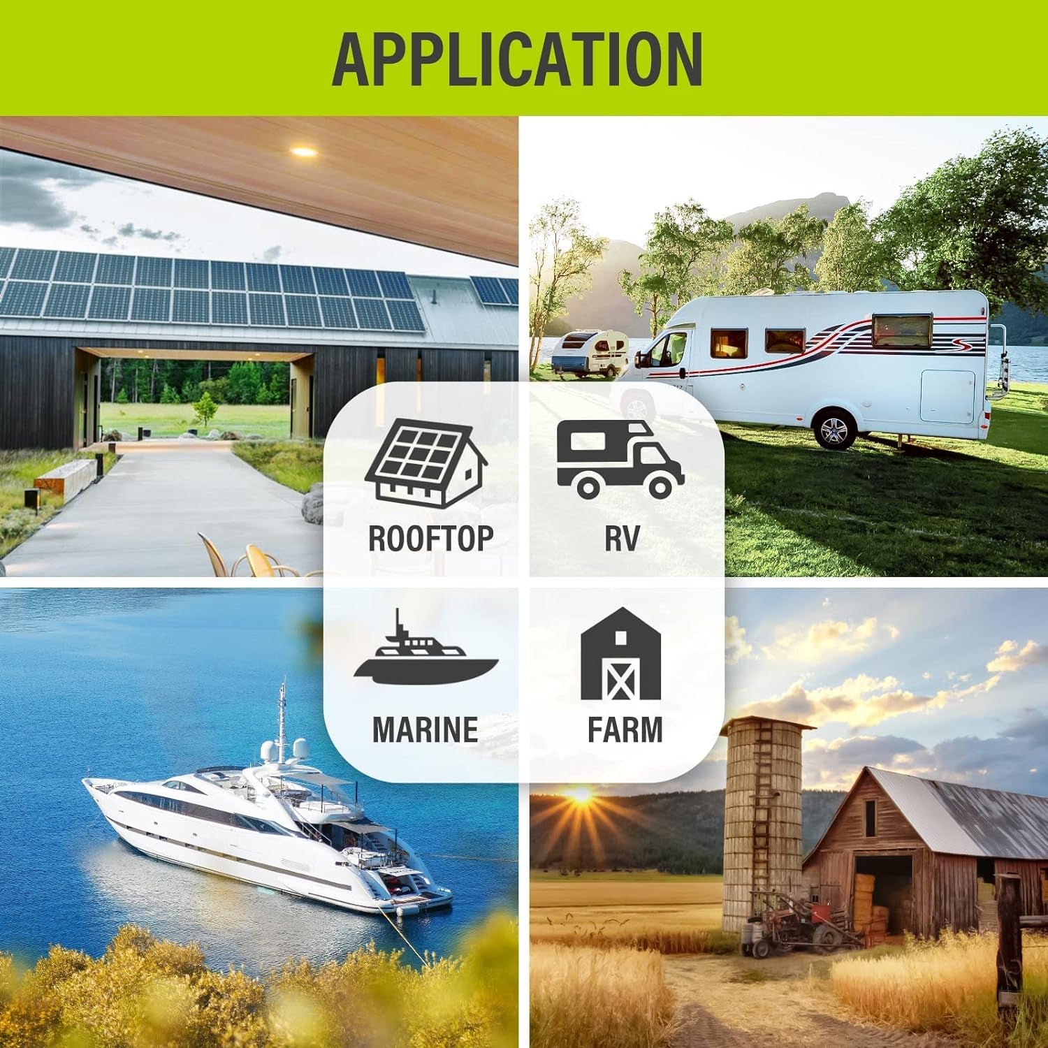 100 Watts Monocrystalline 100W 12V Solar Panel High Efficiency Mono Module RV Marine Boat off Grid