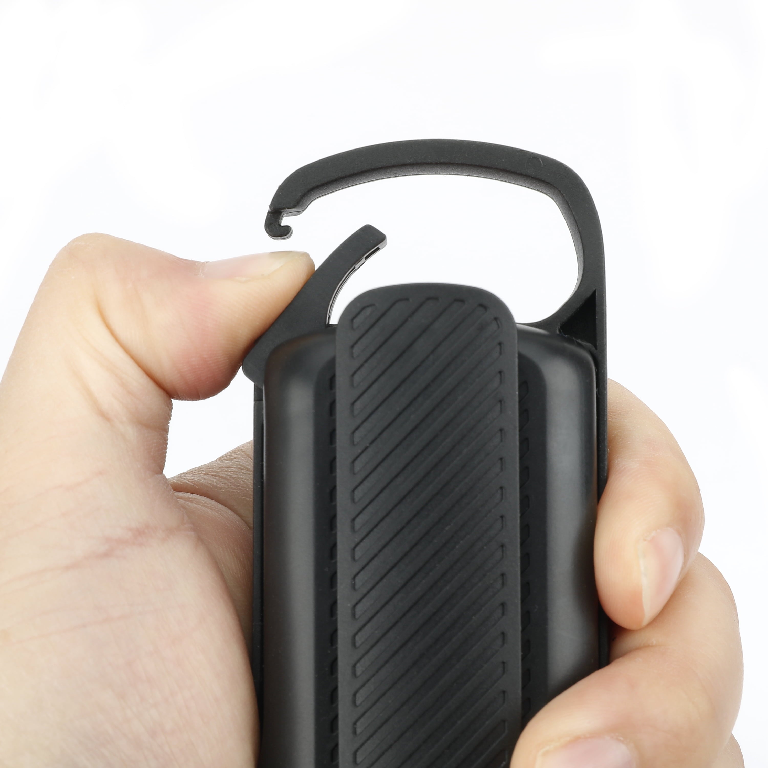 300 Lumen Emergency Flashlight, Dual Rechargeable, Hand Crank LED Light, Carabiner Clip