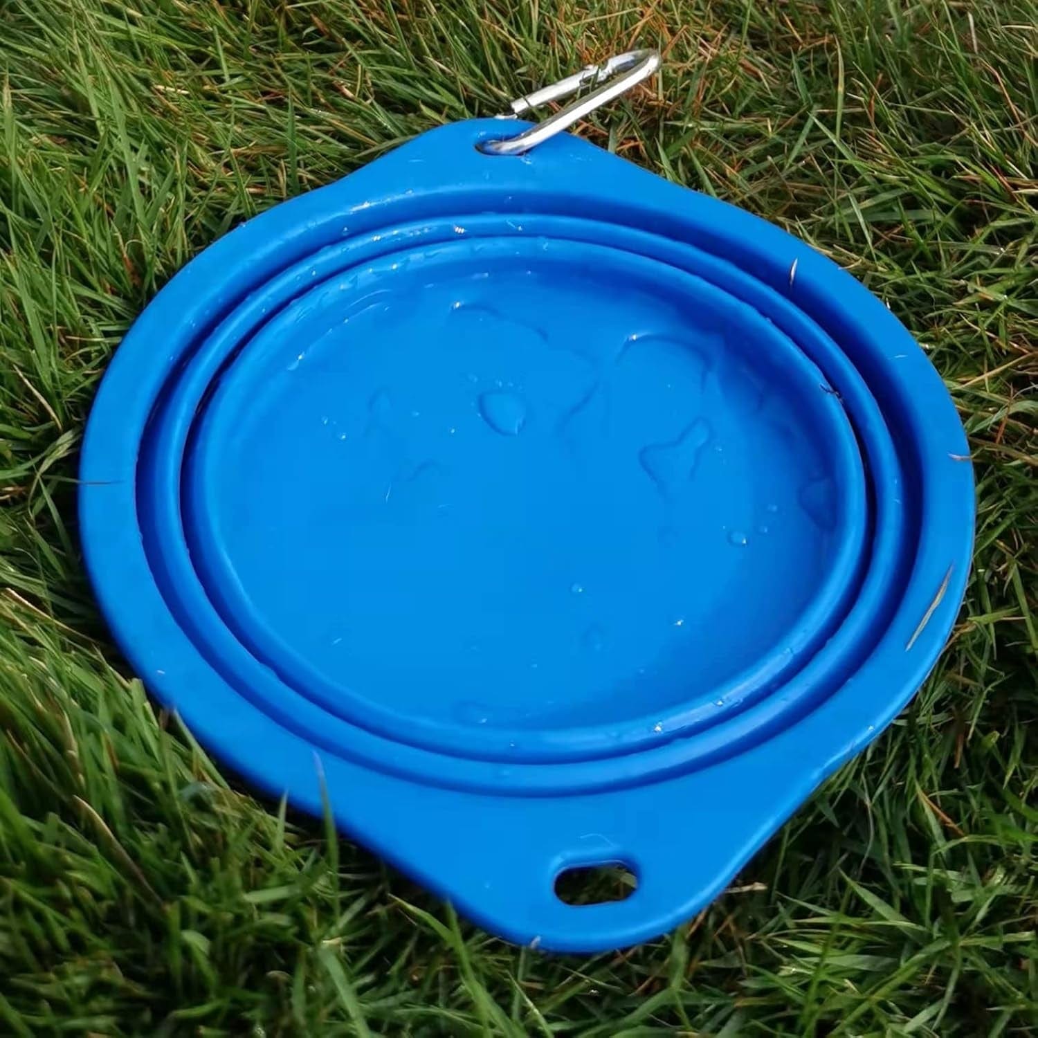 Advanced Collapsible Dog Bowl, Portable Foldable Water Food Bowls with Carabiner Clip for Outdoor,Walking, Traveling,Hiking,Jogging (4 Pack) (Blue,Orange)