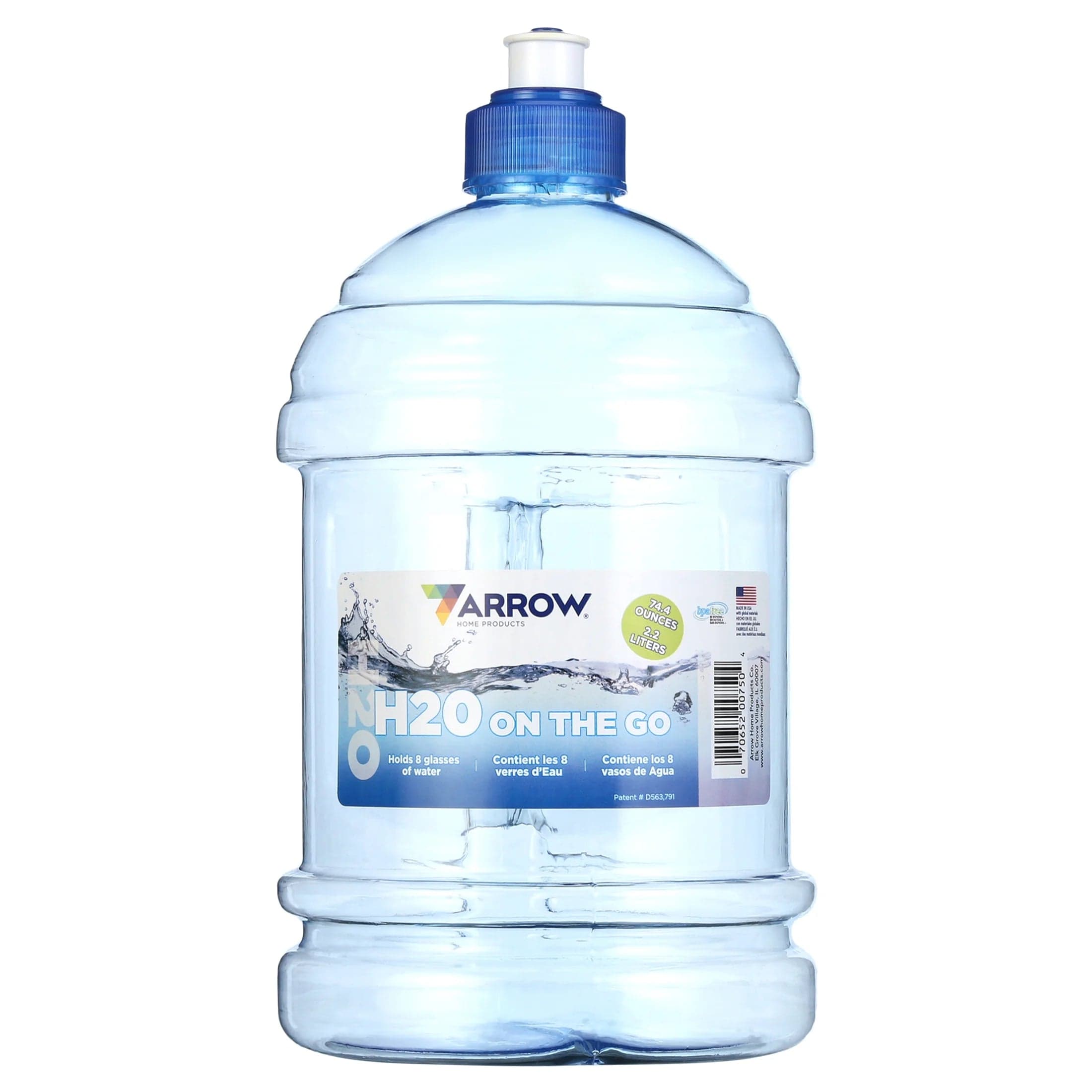 Arrow H2O on the GO Sport Bottle, 2.2 Liters