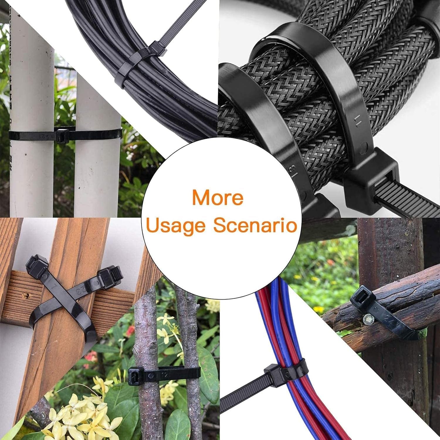 Zip Ties Heavy Duty 24 Inch，Strong Large Black Zip Ties with 175 Pounds Tensile Strength, Durable Long Tie Wraps, Indoor and Outdoor Nylon Zip Tie UV Resistant, Premium Long Cable Ties ，45 Pack