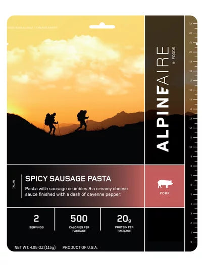 Spicy Sausage Pasta - Cook in the Pouch