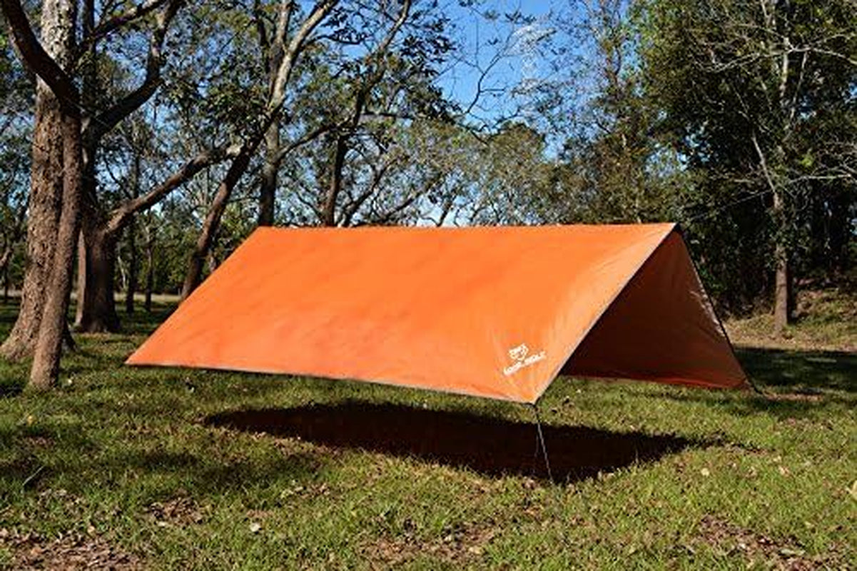 Lone Wolf 10.5' X 10' Lightweight Hammock Rain Fly Tent Tarp Survival Tarp Water Proof Camping Shelter Ripstop Material UV Protection Sand Resistant Beach Blanket Essential Survival Gear