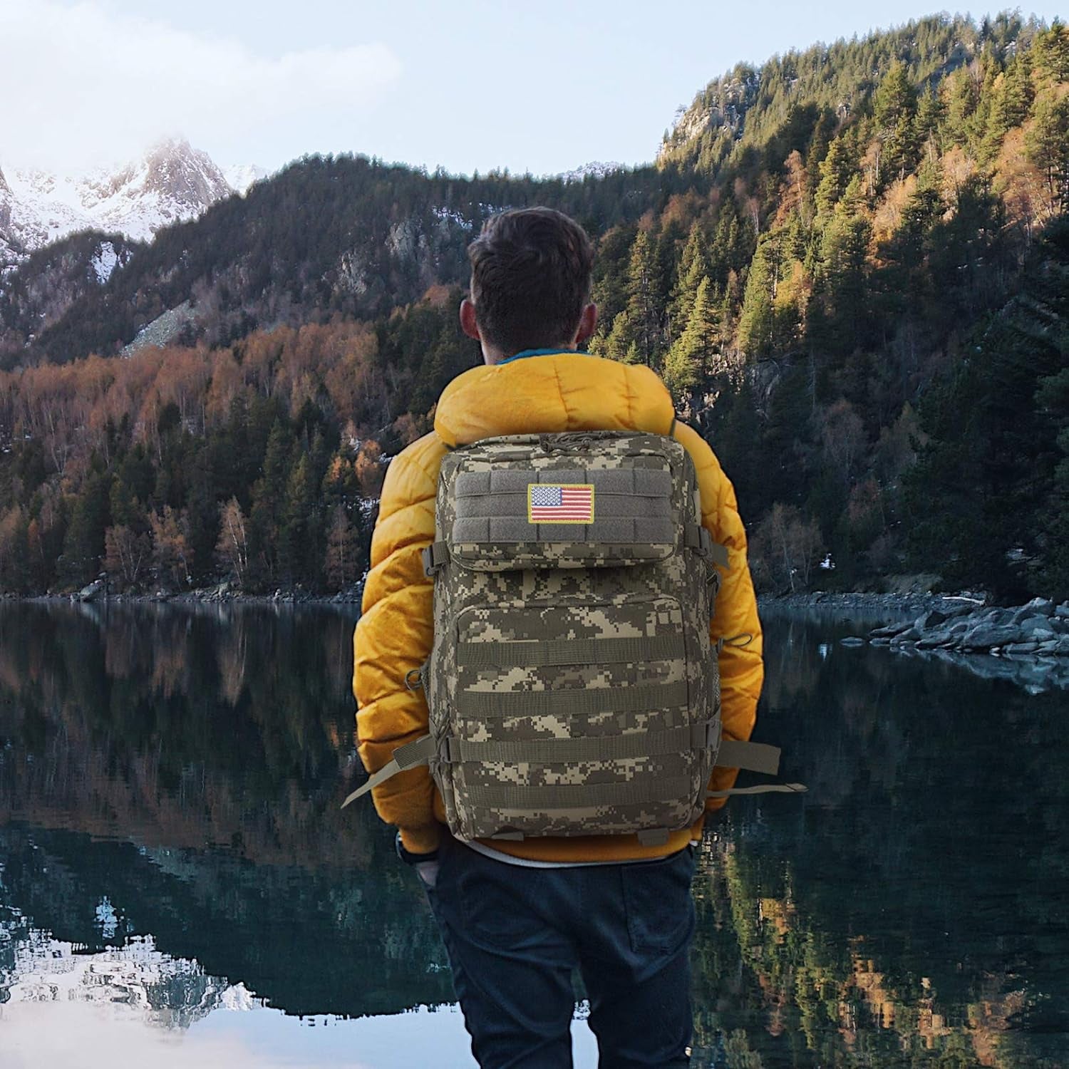 45L Military Tactical Backpack for Men and Women Army 3 Day Assault Pack Bag Large Rucksack with Molle System