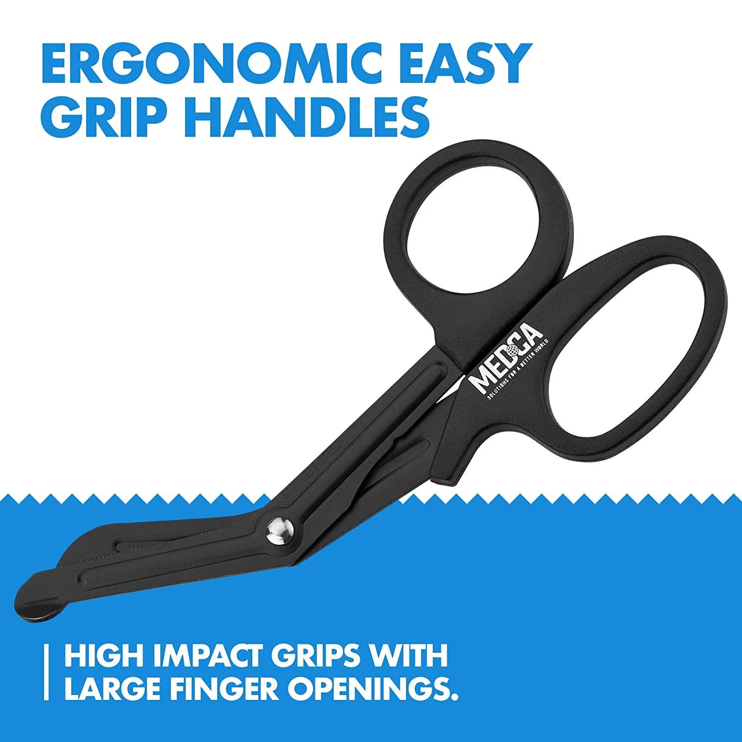 7.5" Trauma Shears - Stainless Steel EMT Bandage Scissors, Black
