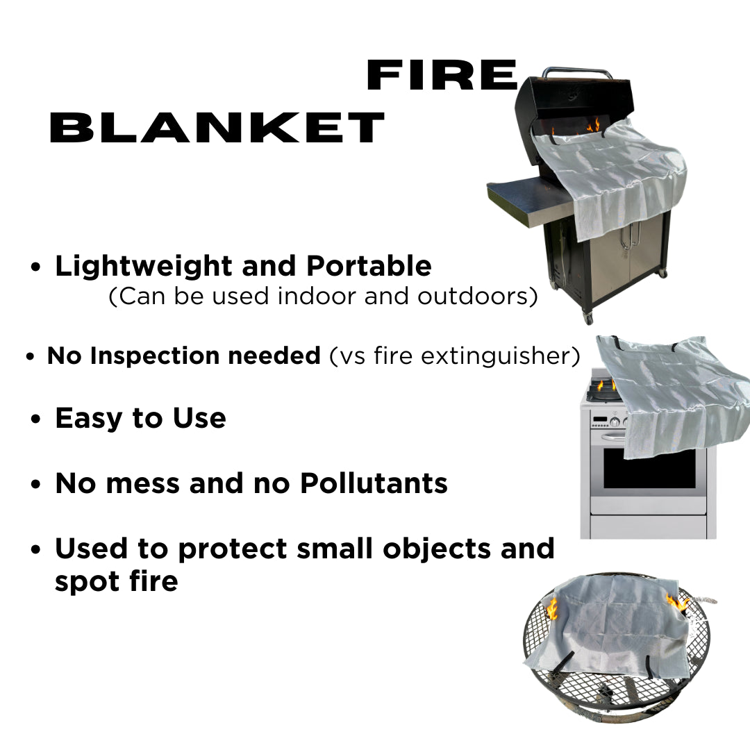 Fire Blanket Emergency Survival Kit Pack Size 40"X40" Safety Blanket