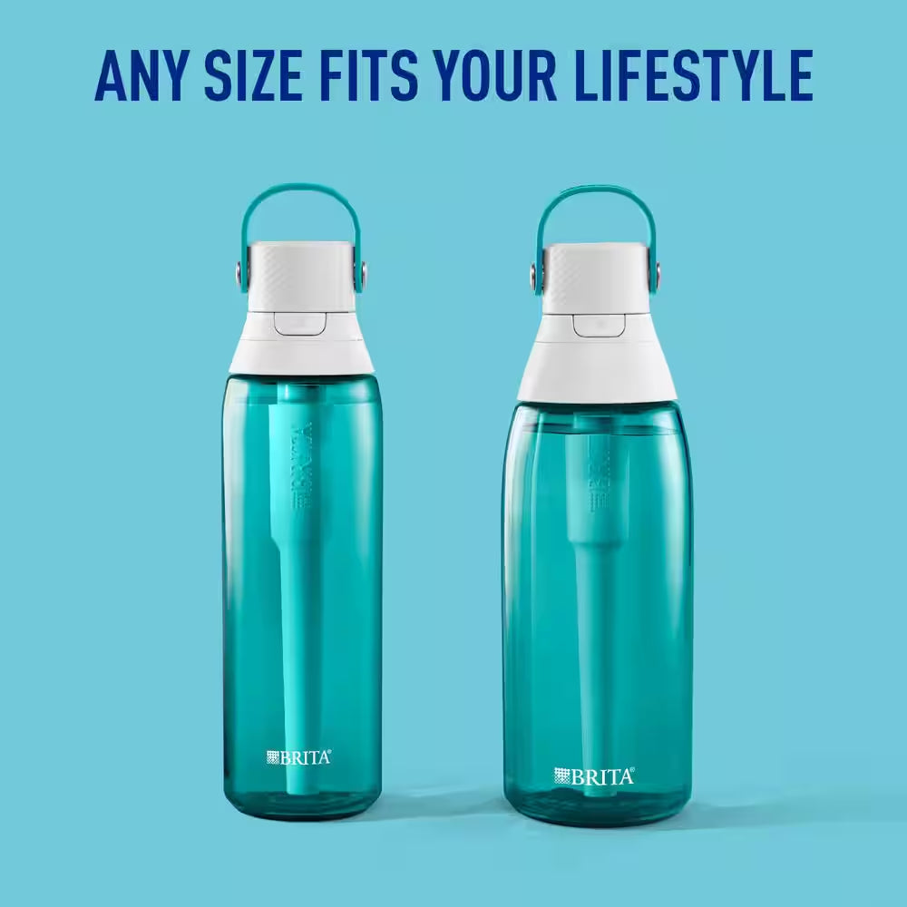 Premium 26 Oz. Filtering Water Bottle with BPA Free in Sea Glass Blue