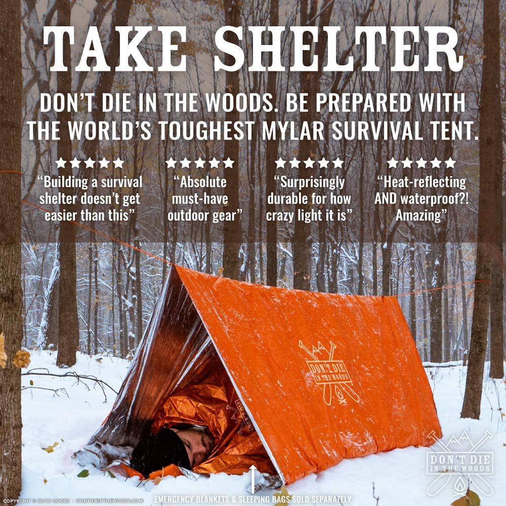 World'S Toughest Ultralight Survival Tent, 2-Person, Mylar Emergency Shelter