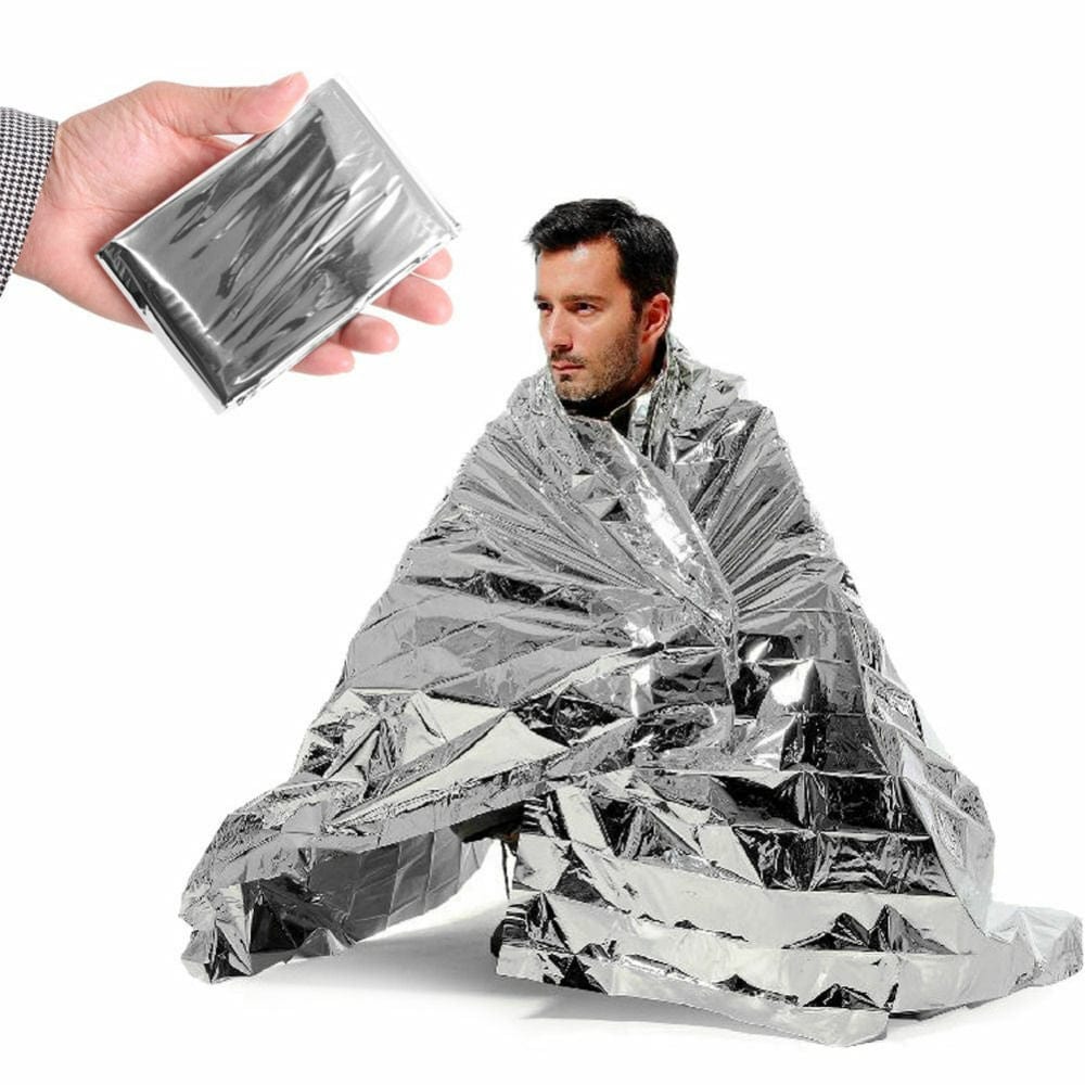 10 Pack - Emergency Solar Blanket Survival Safety Insulating Mylar Thermal Heat