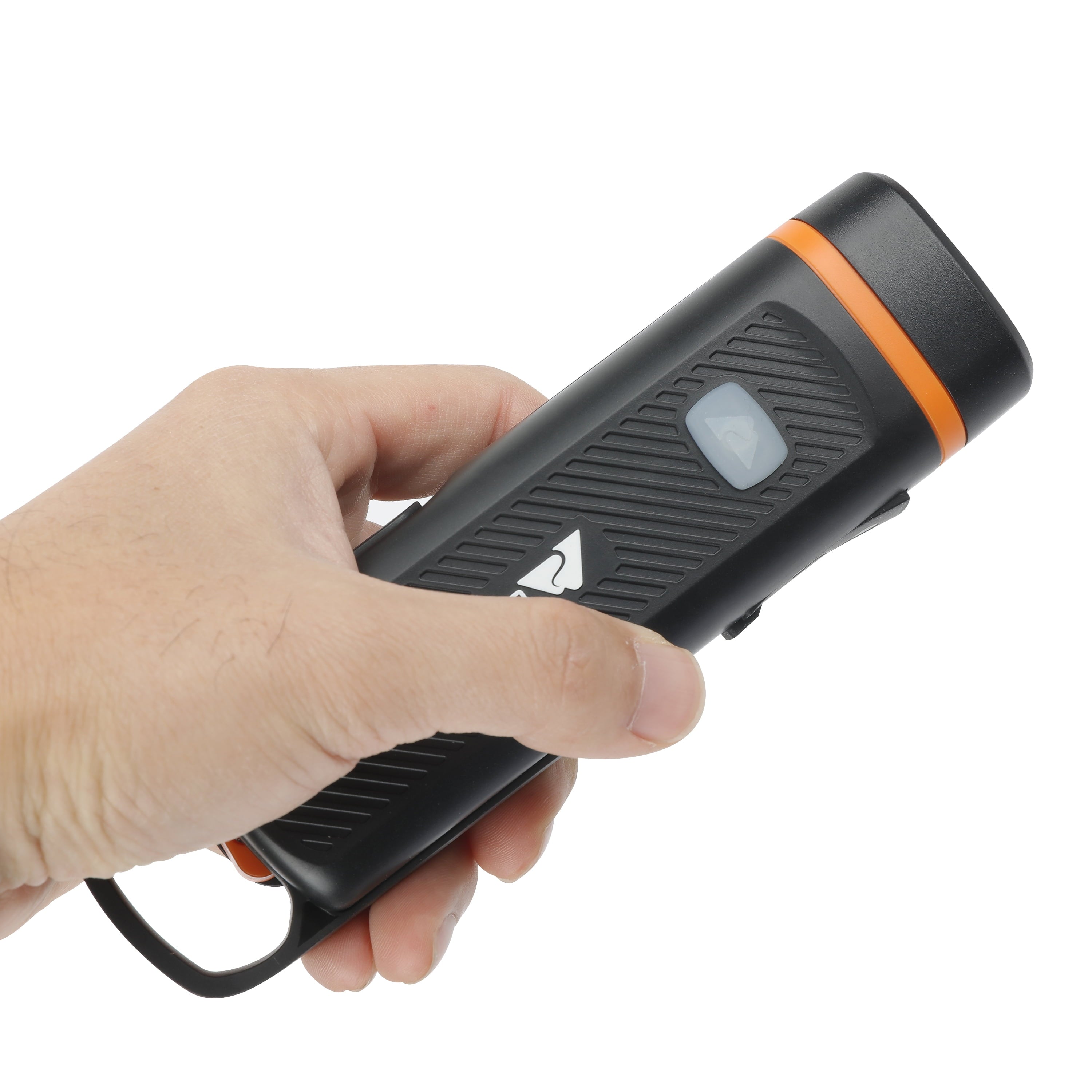 300 Lumen Emergency Flashlight, Dual Rechargeable, Hand Crank LED Light, Carabiner Clip