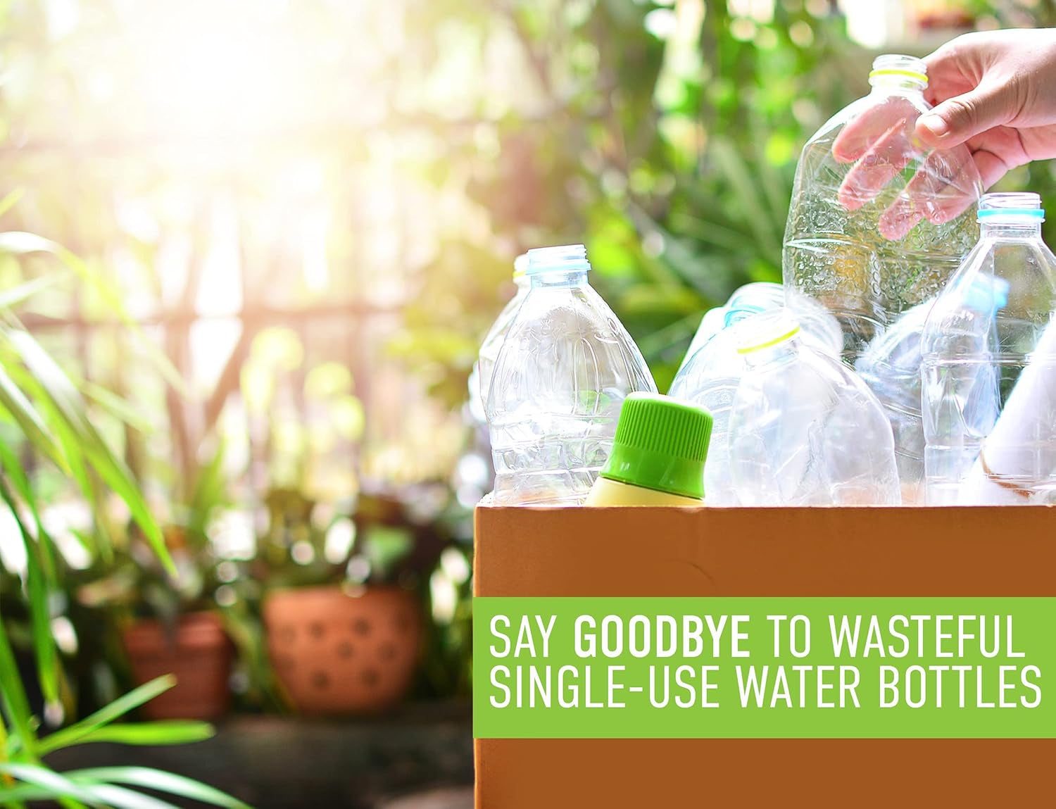 Waterweek Reusable Water Bottle Set, 20Oz – Plastic Reusable Water Bottle Set of 5, plus Fridge Tray – Bpa-Free, Leak Proof Twist off Cap – You Go Girl