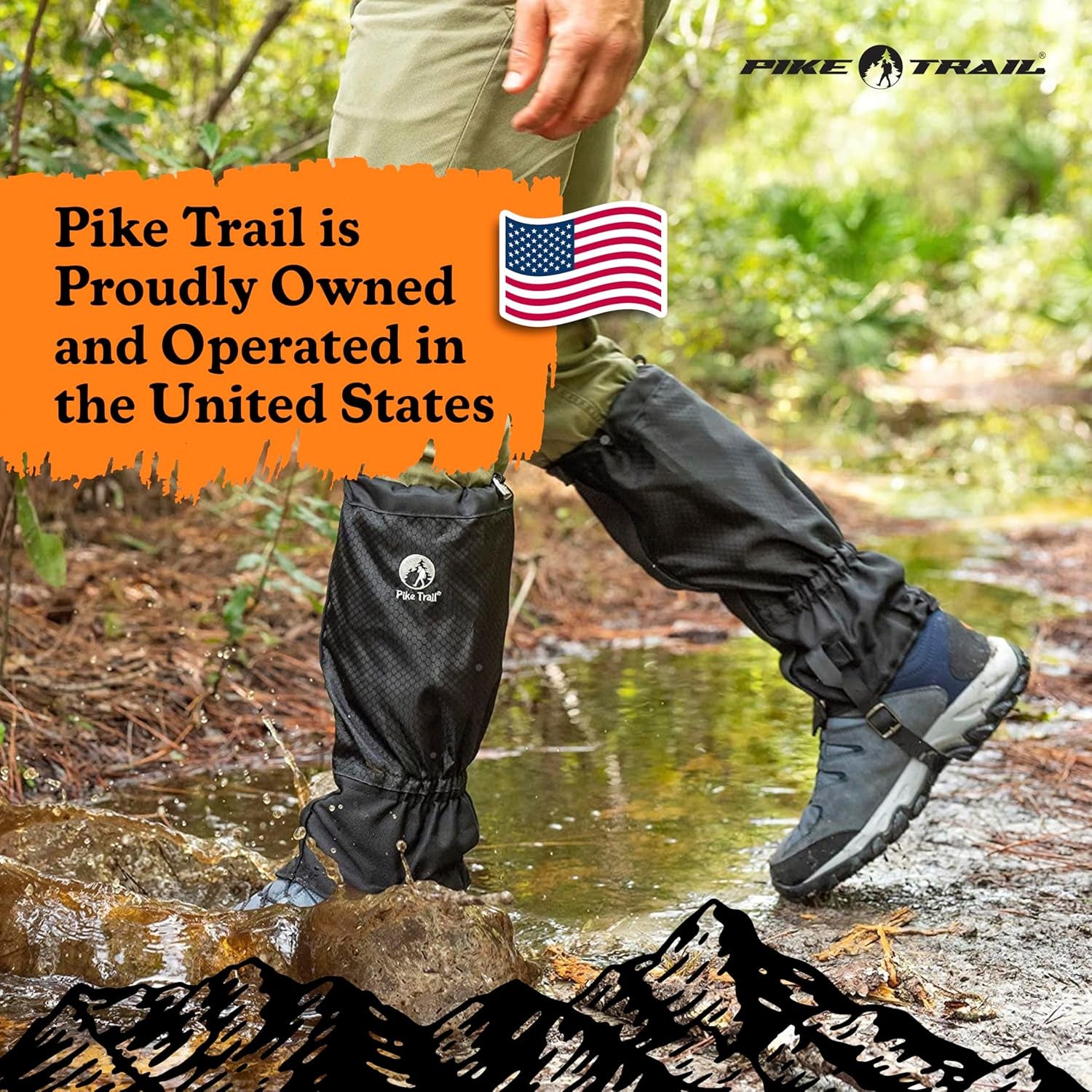 Adjustable Leg Gaiters - Lightweight, Waterproof - Leg Guards for Men & Women - Hiking Essentials Ideal for Hunting, Trekking & Fishing - 1 Pair
