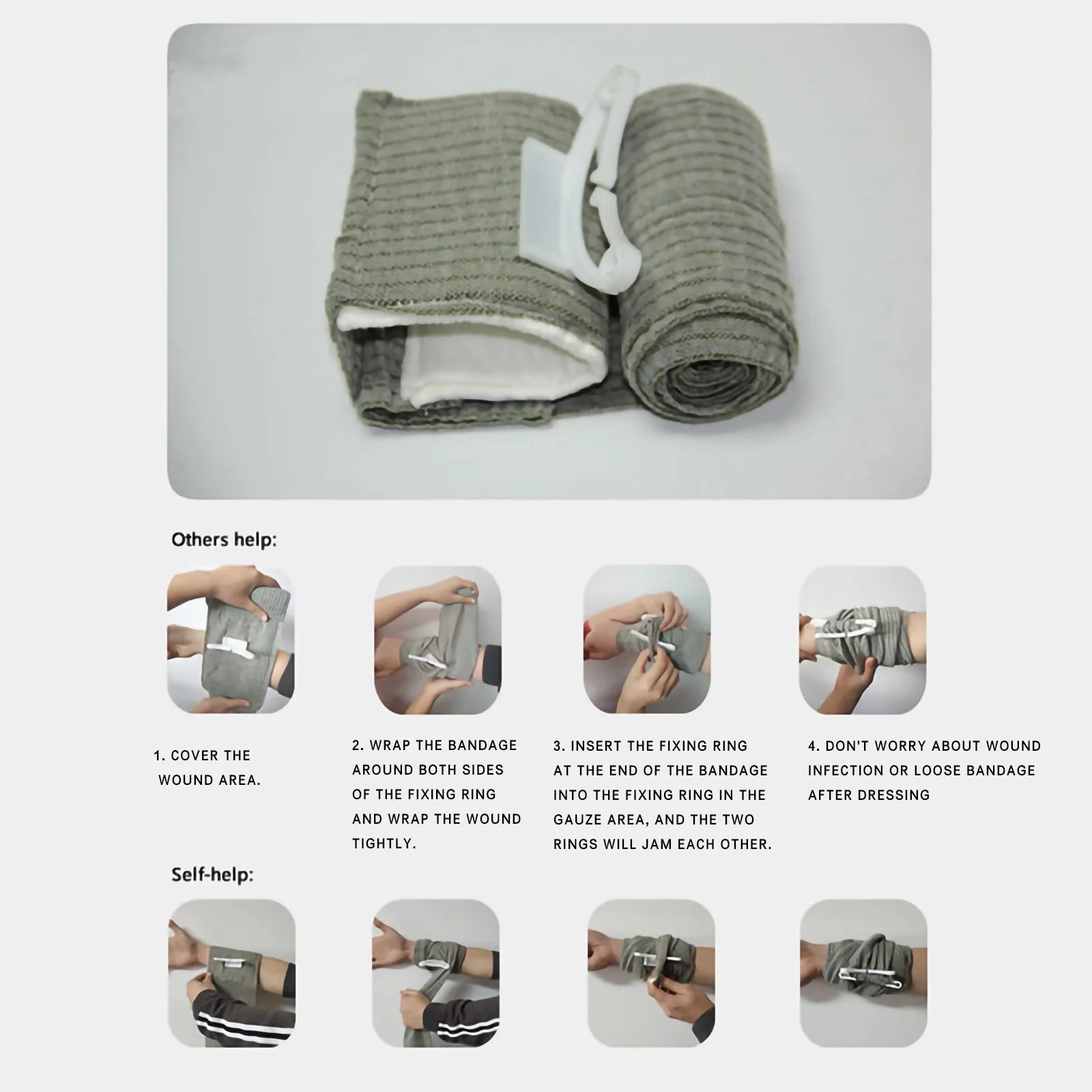 Tourniquet Kit Bleed Stop Quick Clot Bandage Quick Clotting Combat Gauze Hemostatic Gauze Combat Gauze Compression Bandage Pressure Bandage Emergency 6 Inch First Aid Wound Hemostatic Bandage