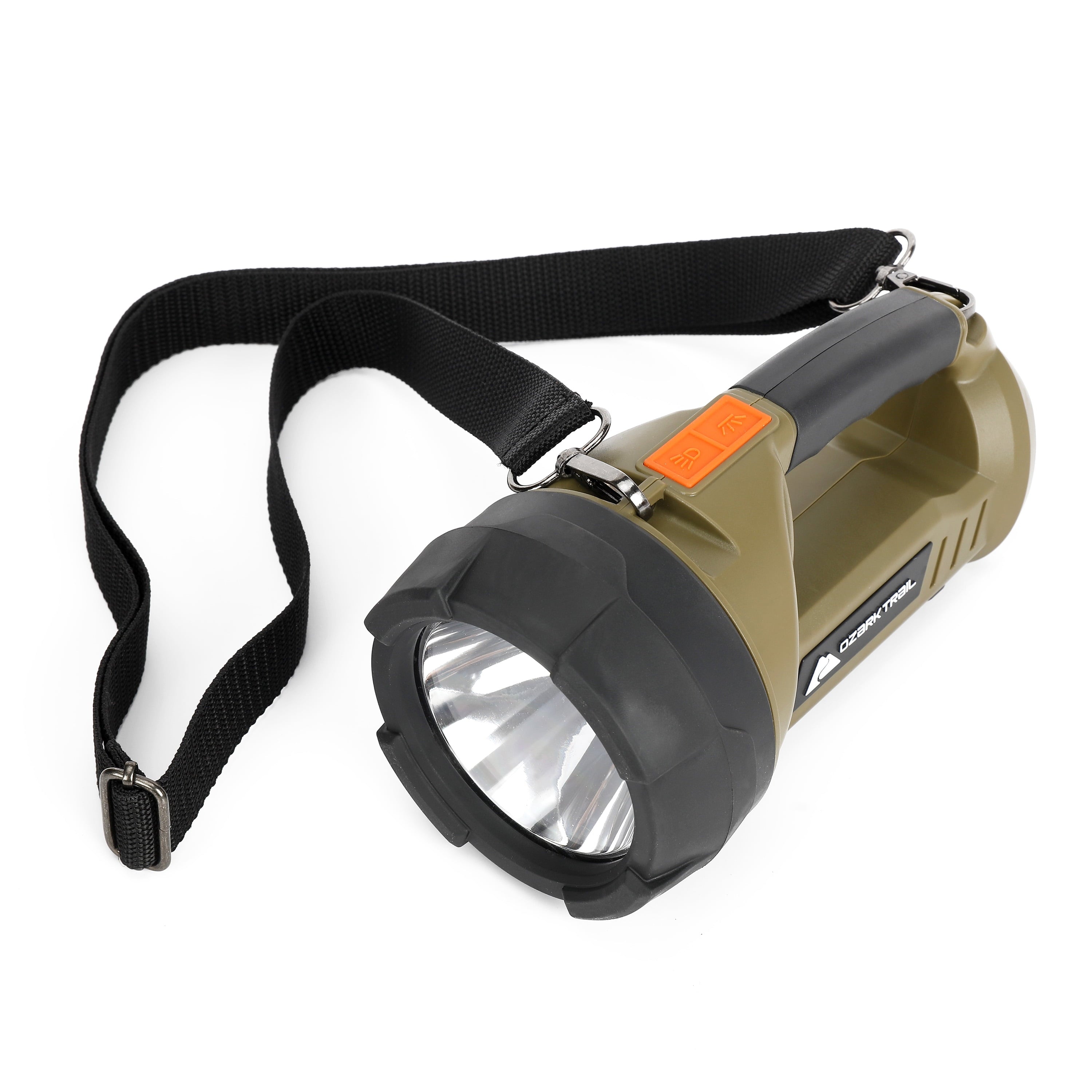 LED 2000 Lumen Dual Source Rechargeable Flashlight, with 5000 Mah Power Bank, Olive
