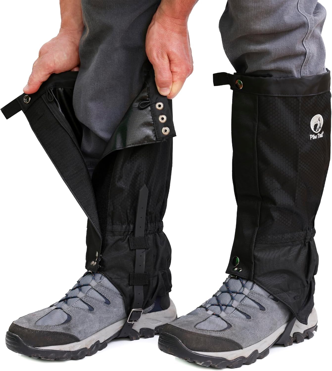 Adjustable Leg Gaiters - Lightweight, Waterproof - Leg Guards for Men & Women - Hiking Essentials Ideal for Hunting, Trekking & Fishing - 1 Pair