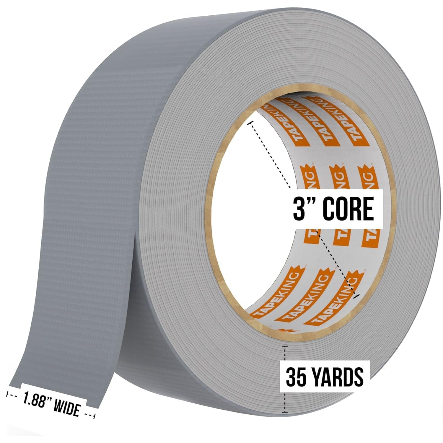 Silver Duct Tape,1.88 Inch X 35 Yards (3 Pack) - for Home Improvement Projects & Home Repairs