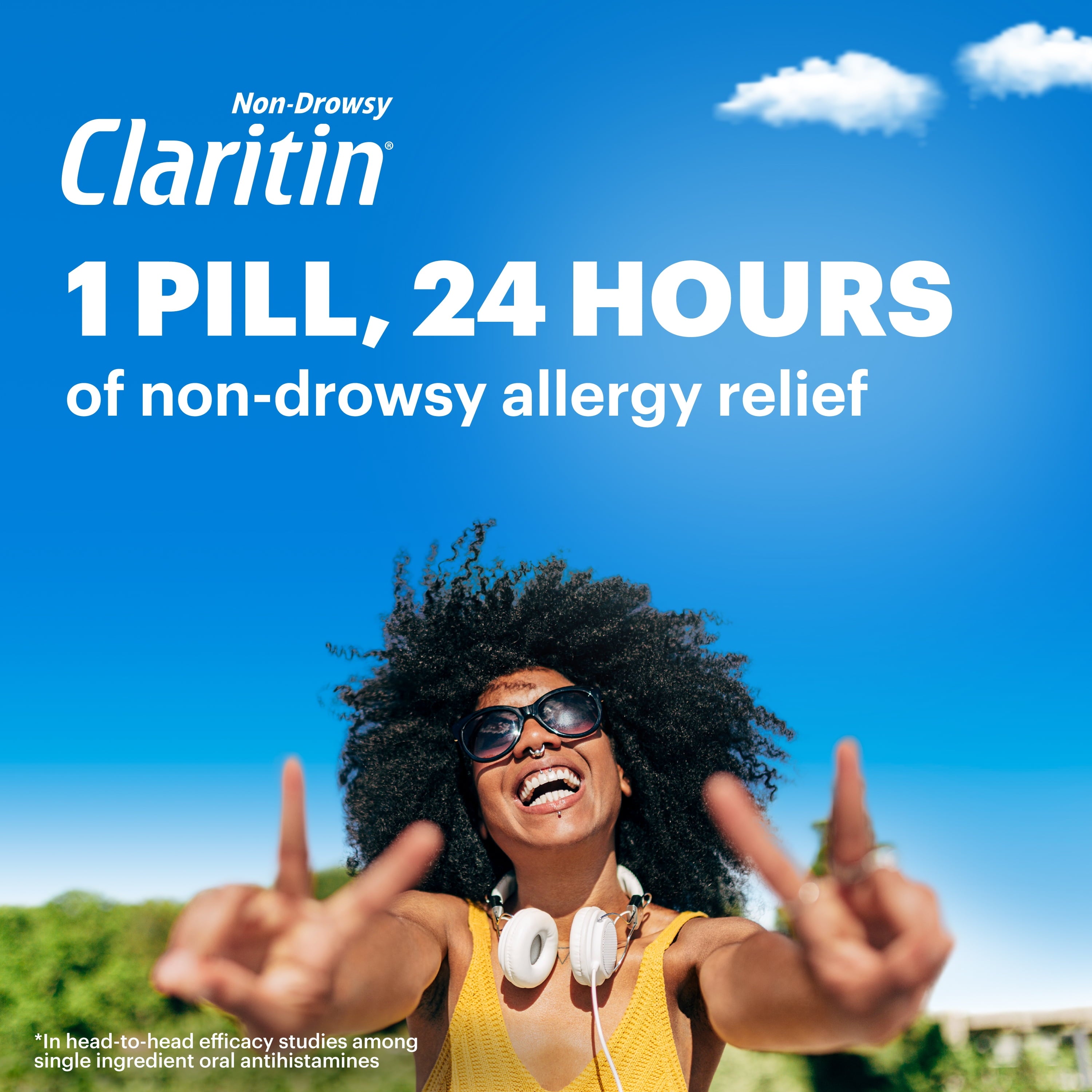 Allergy Relief 24 Hour Non-Drowsy Loratadine Antihistamine Allergy Medicine Tablets, 10 Count