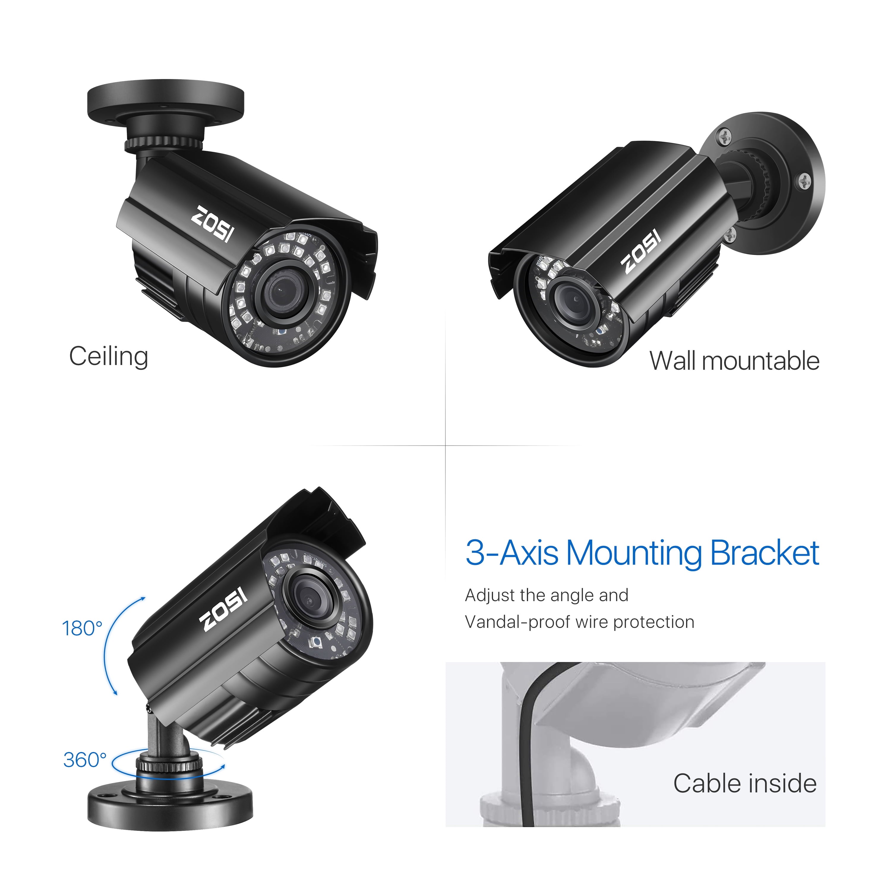 3K Lite Security Camera System,  8-Channel FULL 1080P HD Video Security System CCTV DVR Built-In 1TB Hard Drive, Indoor/Outdoor 2.0MP Weatherproof Surveillance Security Camera System