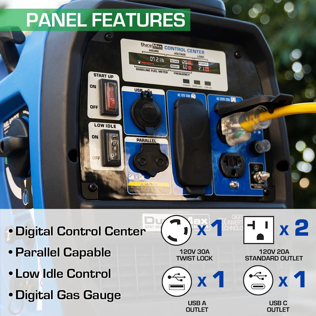 Xp2300Ih 2,300 Watt Portable Dual Fuel Inverter Generator - Quiet, Low THD