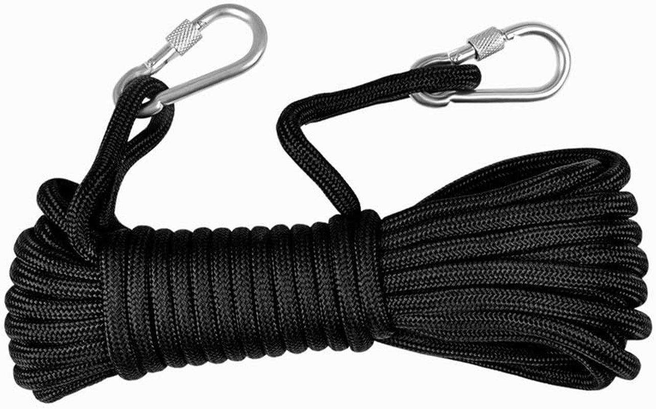 3-Claw 4-Claw Sawtooth Grappling Hook, with 10M/33Ft 8Mm Auxiliary Rope Stainless Steel Claw Carabiner for Outdoor Activity Magnet Fishing Tool