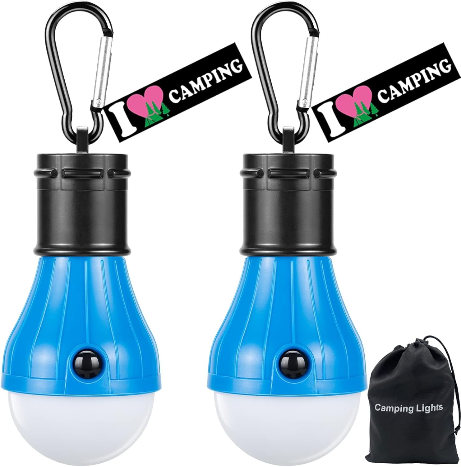 LED Camping Light [2 Pack or 4 Pack] Portable LED Tent Lantern 4 Modes for Backpacking Camping Hiking Fishing Emergency Light Battery Powered Lamp for Outdoor and Indoor
