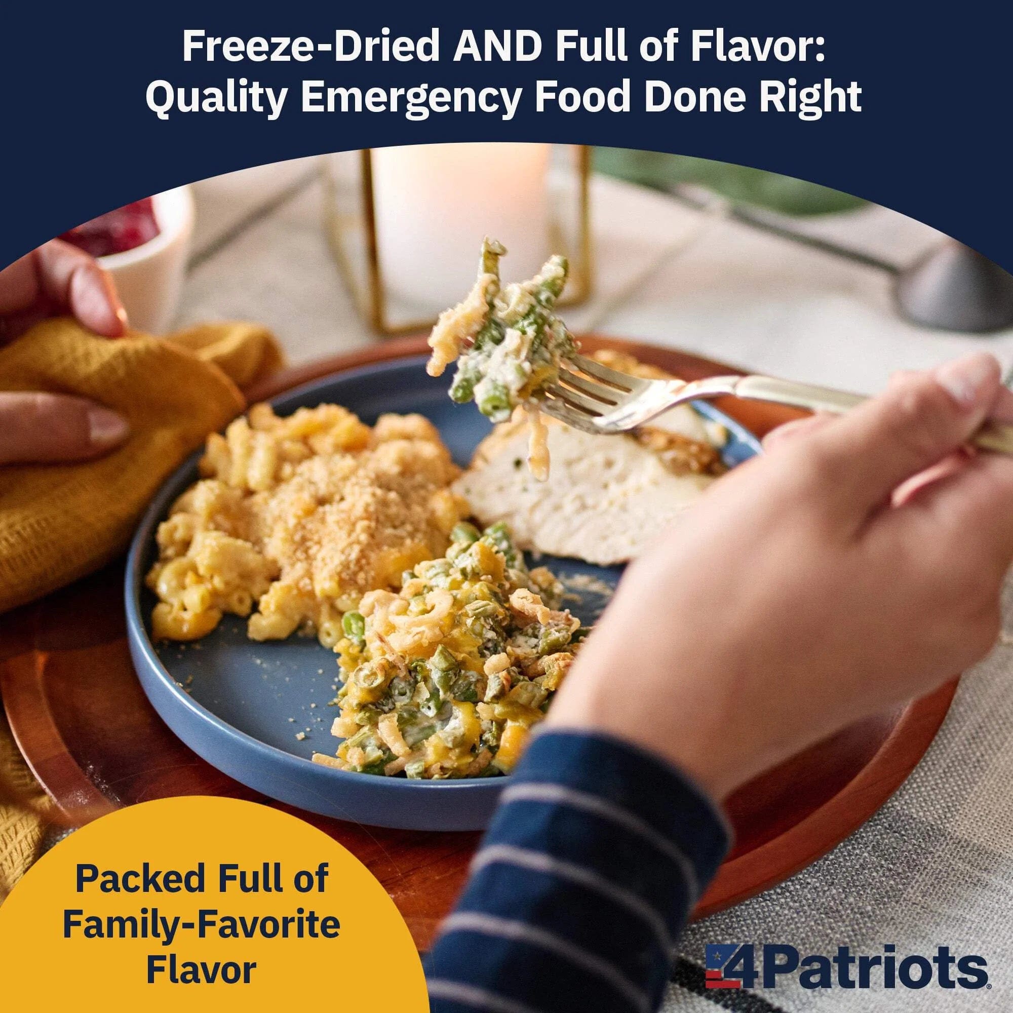 4Patriots: 3-Month Survival Food Kit - Emergency Food Supply - Freeze Dried Food - Designed to Last 25 Years - 688 Servings - 135,840 Total Calories - Disaster-Resistant Packaging
